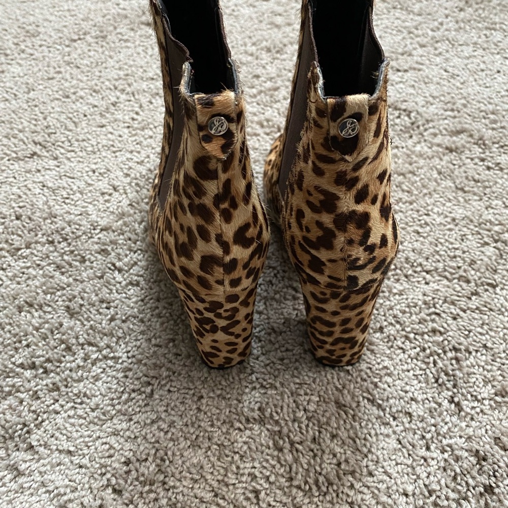 Sam Edelman Animal Print Ankle Boots - Picture 5 of 7